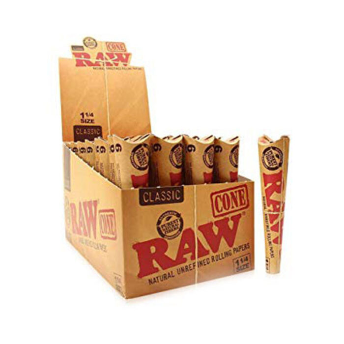 กระดาษมวน ยี่ห้อ RAW รุ่น Classic Pre Rolled Cone 1 1/4 6's