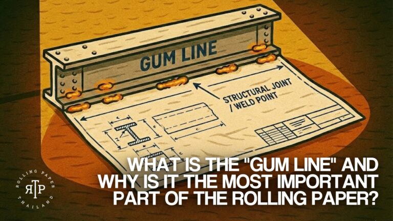 What is the "Gum line" and why is it the most important part of the rolling paper?