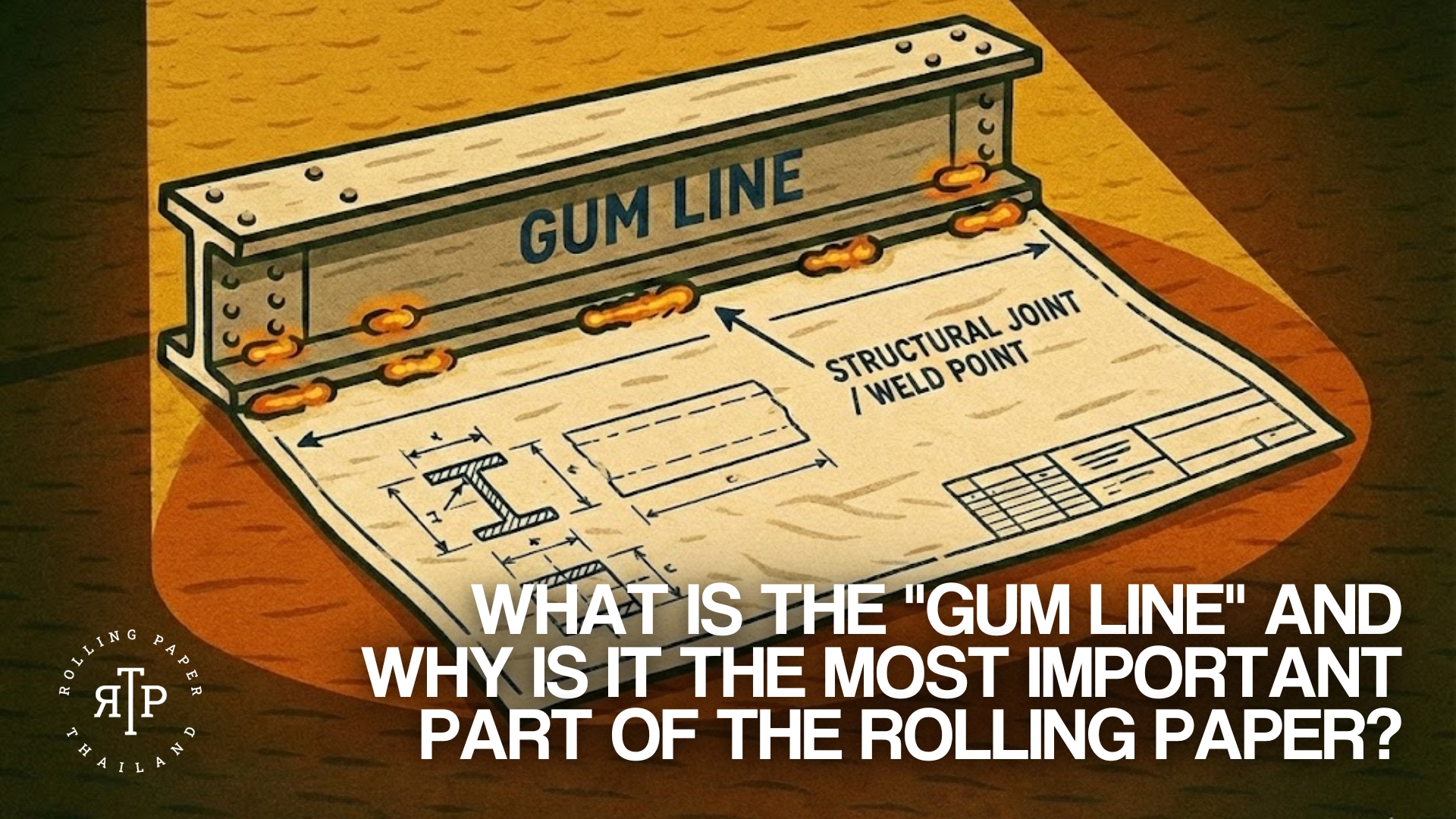 What is the "Gum line" and why is it the most important part of the rolling paper?